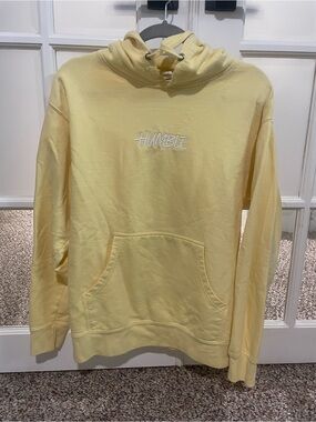 Yellow "HUMBLE" Embroidered Pullover Hoodie